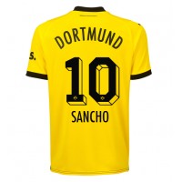 Camisa de Futebol Borussia Dortmund Jadon Sancho #10 Equipamento Principal 2023-24 Manga Curta